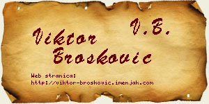 Viktor Brošković vizit kartica